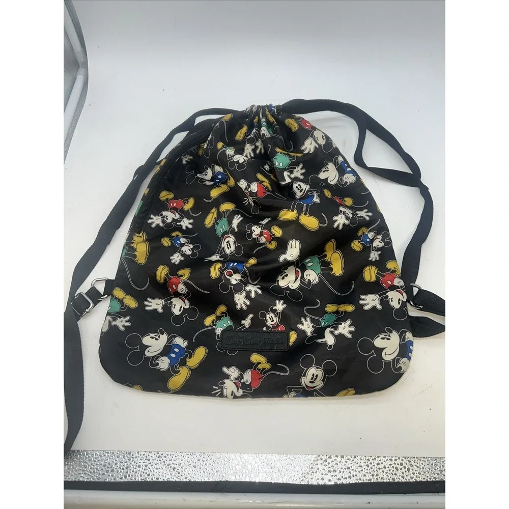 Walt Disney World Parks‎ Mickey Mouse Drawstring Cinch Bag Sack Pack Backpack